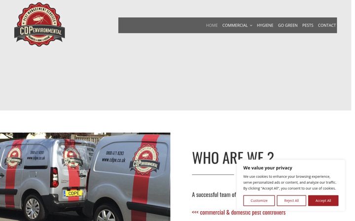 Screenshot ta' cdpe.co.uk