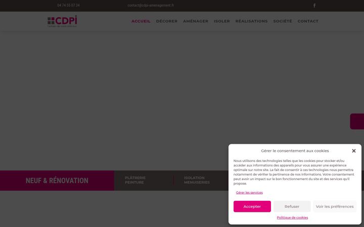 Skærmbillede af cdpi-amenagement.fr