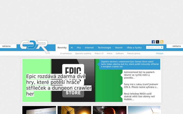 Screenshot of cdr.cz