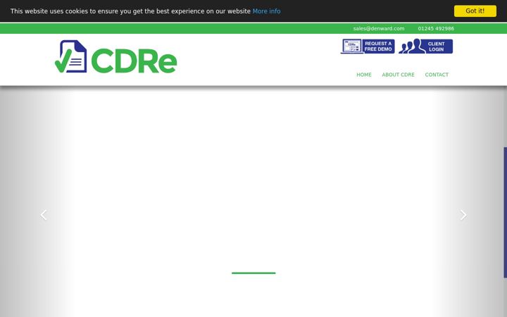 Screenshot ta' cdre.co.uk
