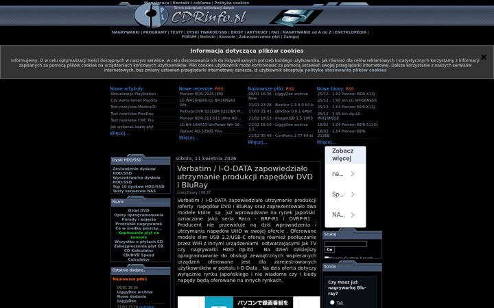 Screenshot of cdrinfo.pl