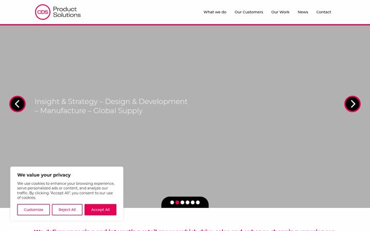 Screenshot of cds-productsolutions.uk.com
