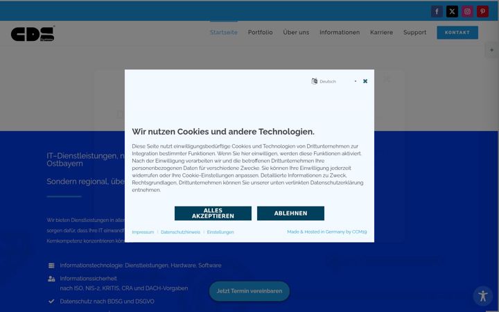 Screenshot of cds-systeme.com