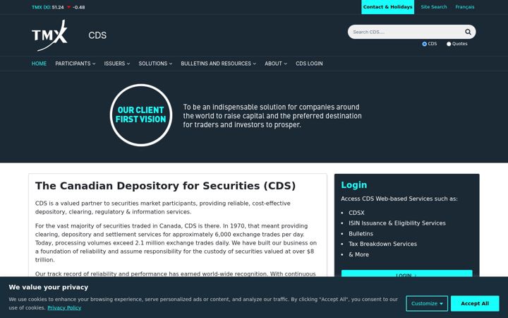 Screenshot of cds.ca