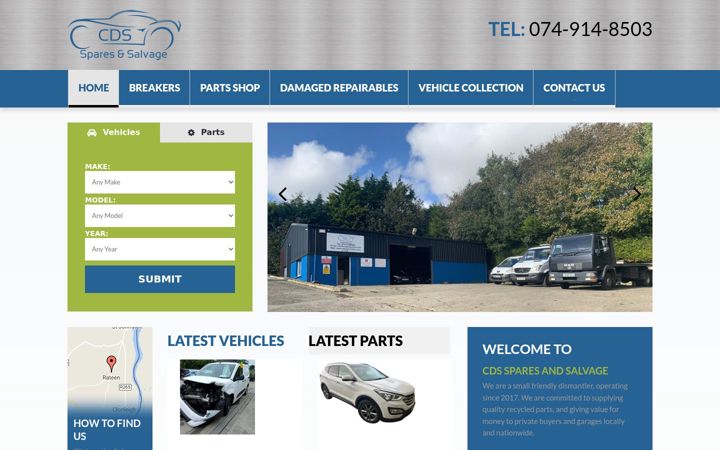 Screenshot of cdsdismantlers.com