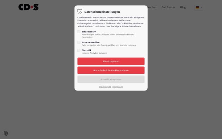 Skärmbild av cdsnet.de