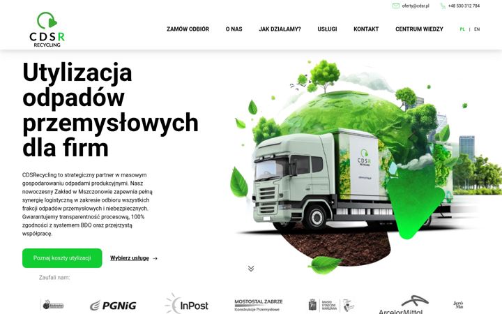 Screenshot of cdsrecycling.pl
