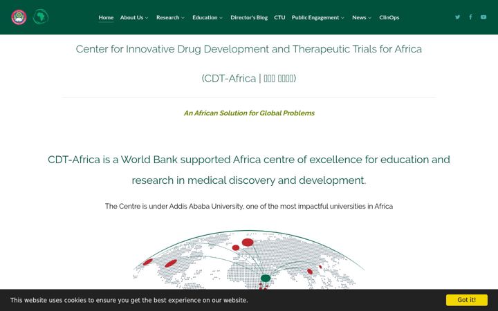 Екранна снимка на cdt-africa.org