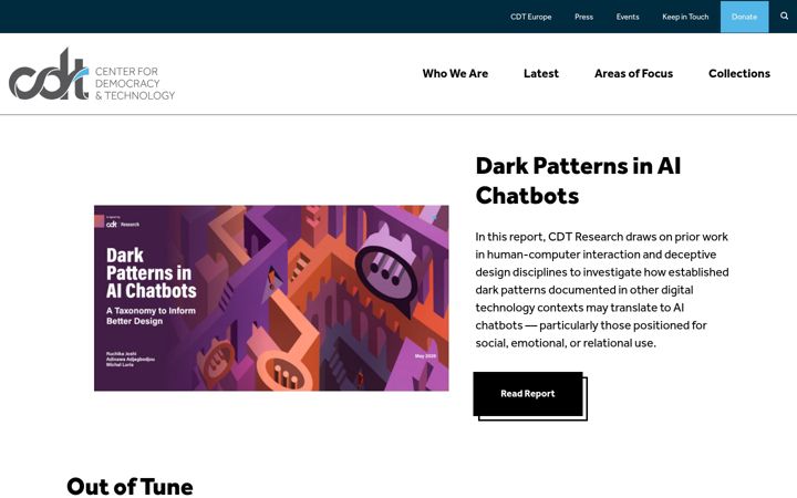 Screenshot di cdt.org