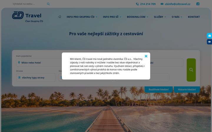 Screenshot of cdtravel.cz