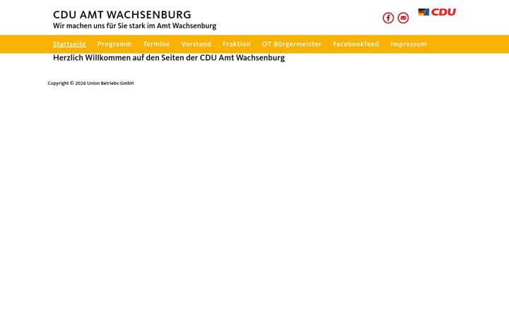 Skärmbild av cdu-amtwachsenburg.de