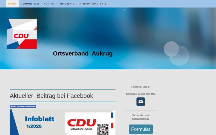 Skärmbild av cdu-aukrug.de