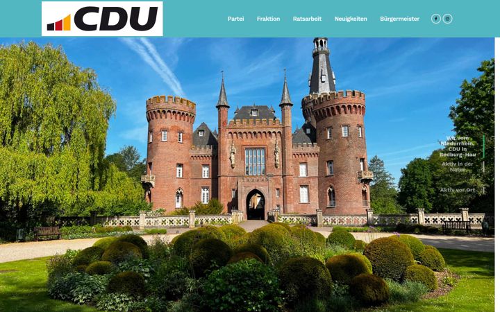 Skärmbild av cdu-bedburg-hau.de