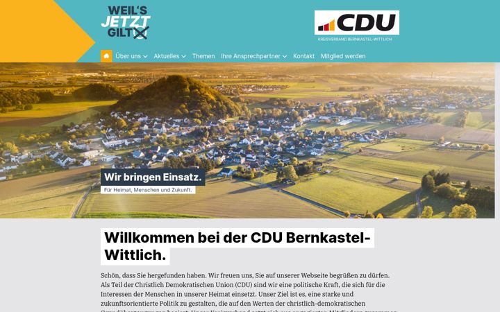 Skärmbild av cdu-bernkastel-wittlich.de