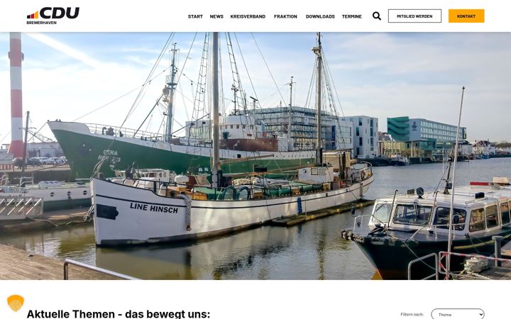 Skärmbild av cdu-bremerhaven.de