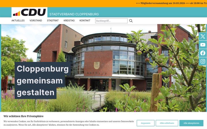 Ekraanipilt saidist cdu-clp.de