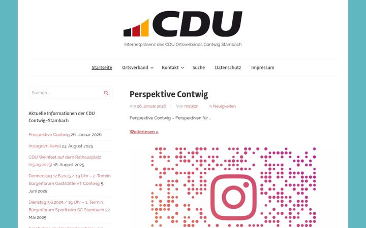 Ekraanipilt saidist cdu-contwig.de