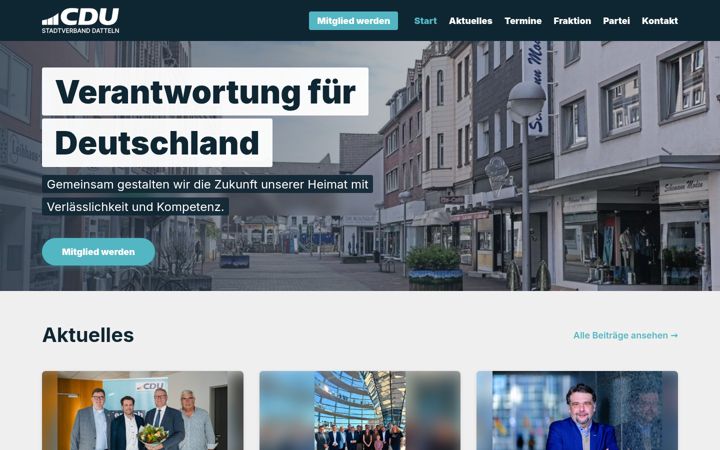 Ekraanipilt saidist cdu-datteln.de