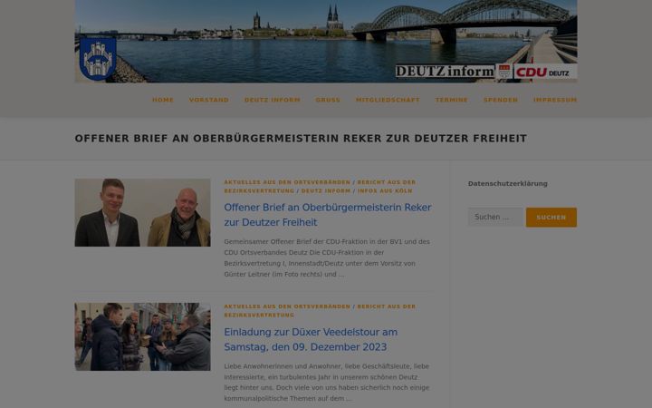 Ekraanipilt saidist cdu-deutz.de