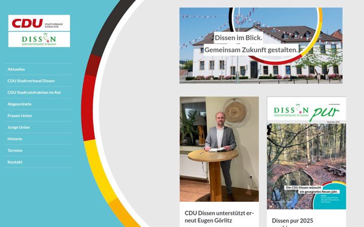 Ekraanipilt saidist cdu-dissen.de