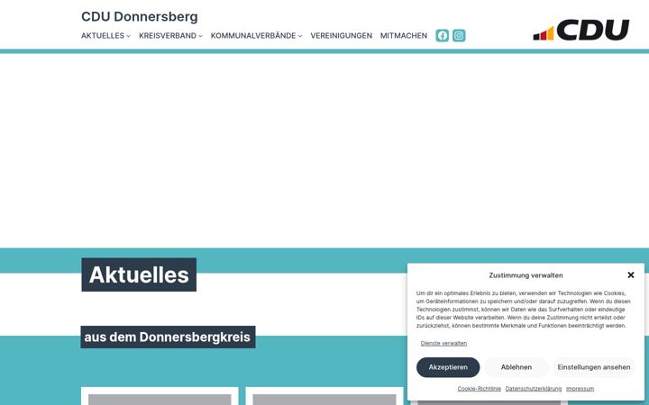 Snímek obrazovky cdu-donnersberg.de