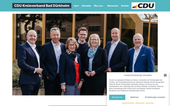 Ekraanipilt saidist cdu-duew.de