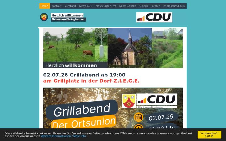 Ekraanipilt saidist cdu-ehringhausen.de