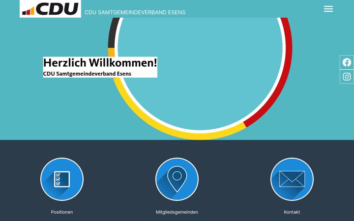 Snímek obrazovky cdu-esens.de