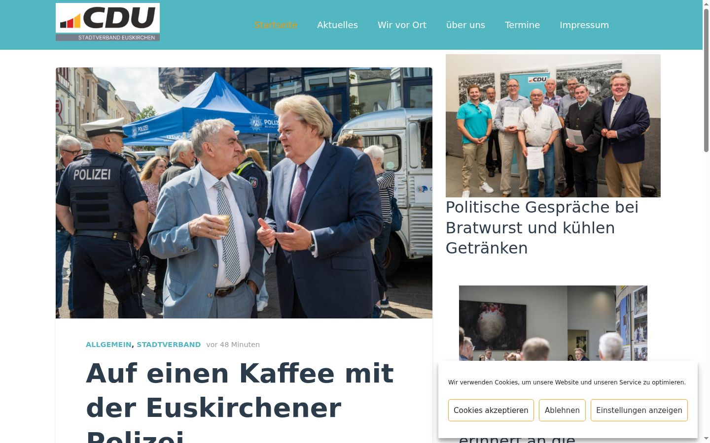Screenshot del banner di consenso mostrato prima di qualsiasi interazione