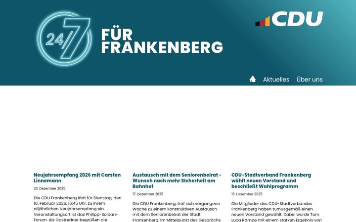 Snímek obrazovky cdu-frankenberg.de