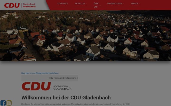 Snímek obrazovky cdu-gladenbach.de