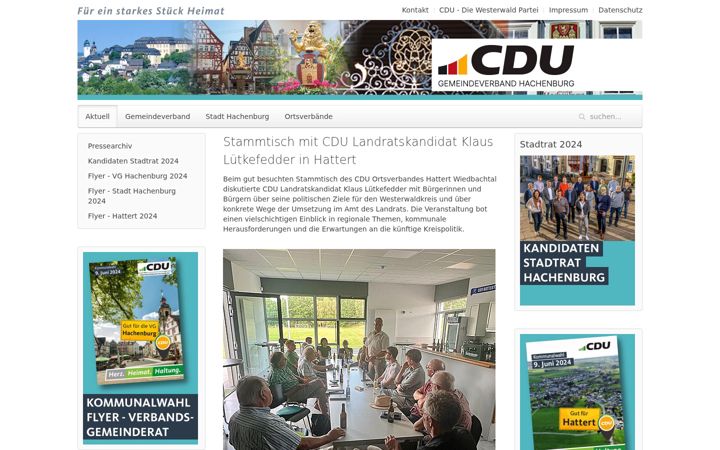 Snímek obrazovky cdu-hachenburg.de