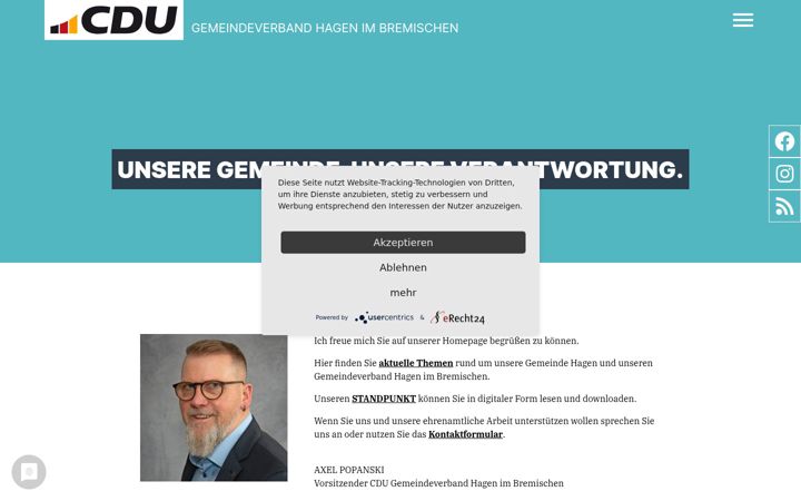 Skærmbillede af cdu-hagen-im-bremischen.de
