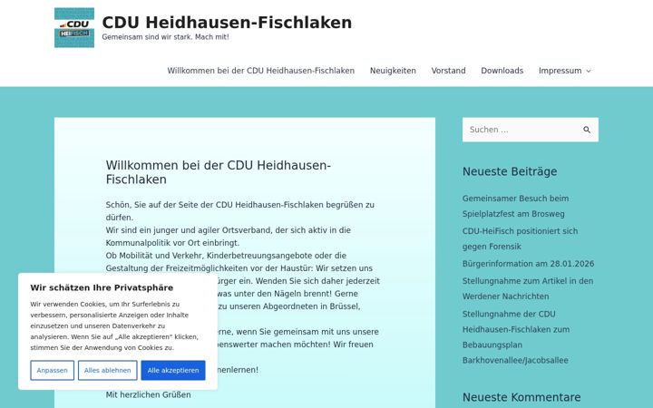 Skærmbillede af cdu-heifisch.de
