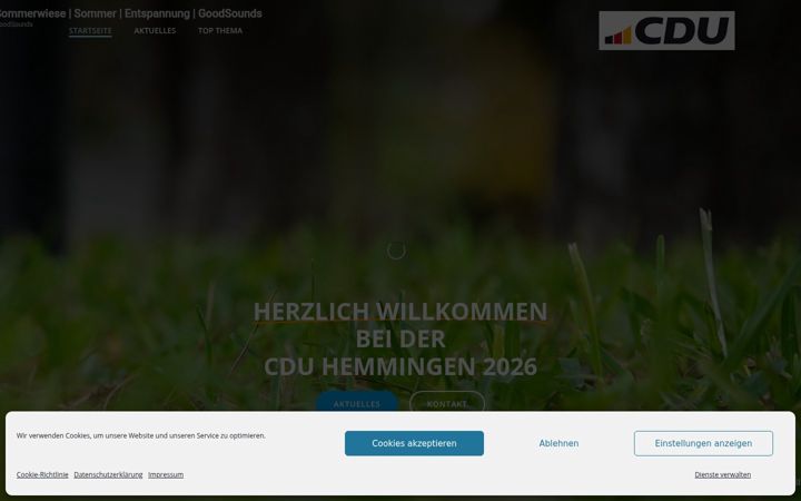 Skærmbillede af cdu-hemmingen.de