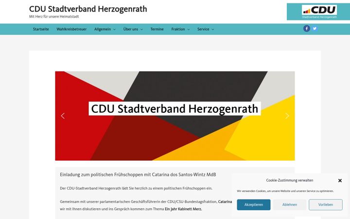 Skærmbillede af cdu-herzogenrath.de