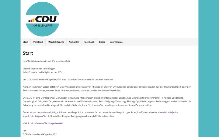 Skærmbillede af cdu-kapellen.de