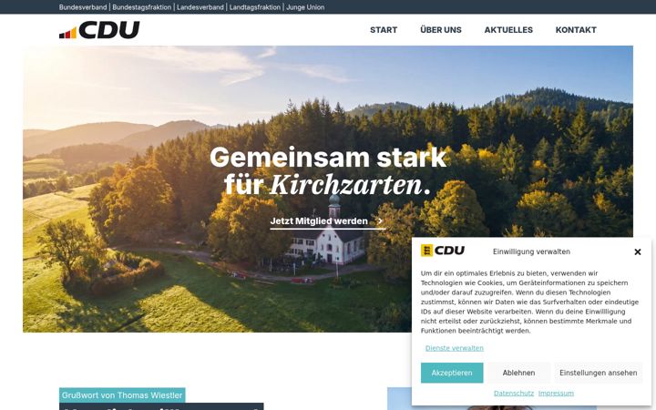Skærmbillede af cdu-kirchzarten.de