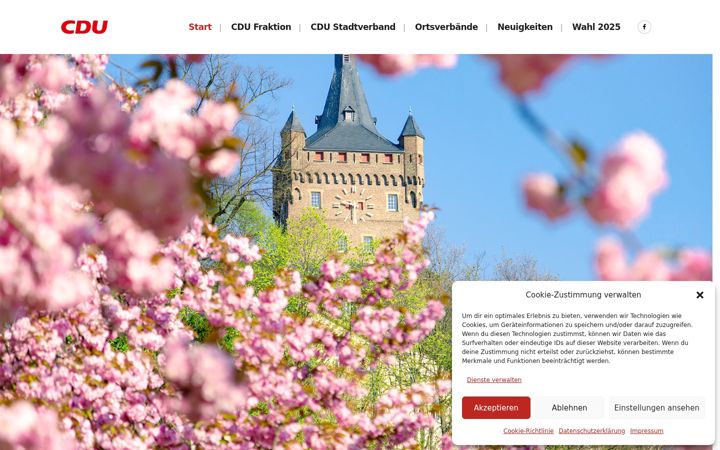 Skærmbillede af cdu-kleve.de