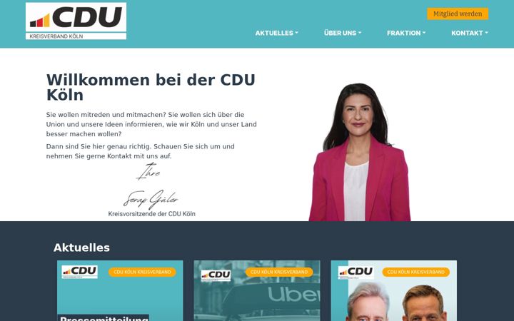 Skærmbillede af cdu-koeln.de