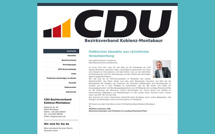 Skærmbillede af cdu-komo.de