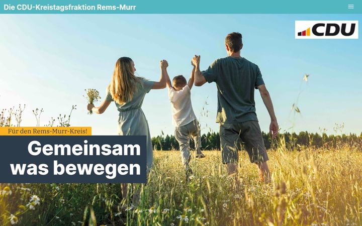 Screenshot stránky cdu-kreistag.de