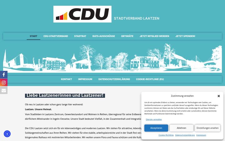 Screenshot stránky cdu-laatzen.de