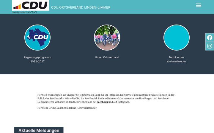 Screenshot stránky cdu-linden-limmer.de