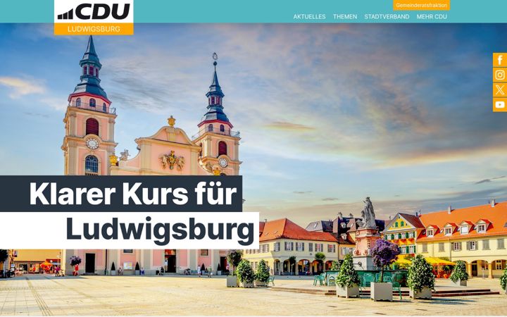 Screenshot stránky cdu-ludwigsburg.de
