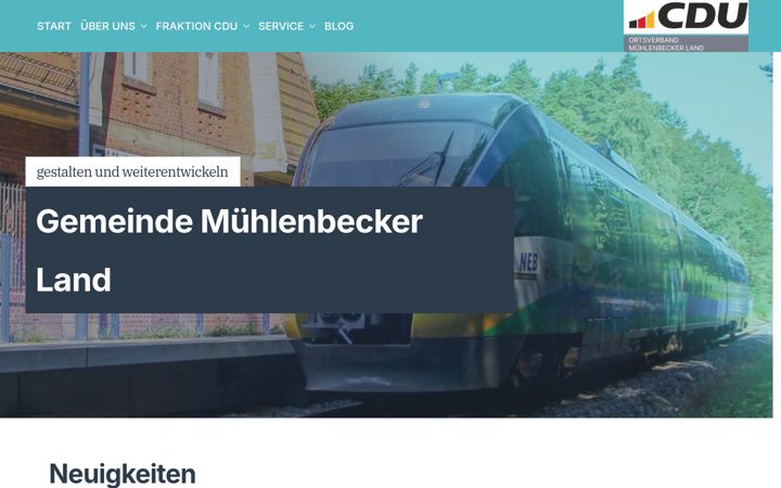 Screenshot stránky cdu-mbl.de