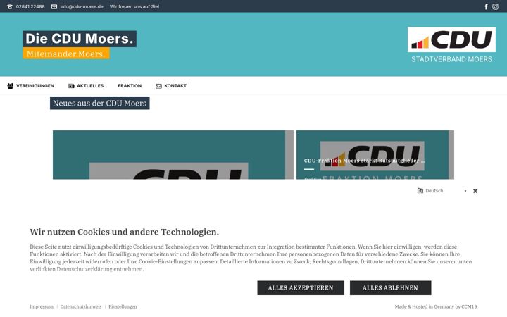 Screenshot stránky cdu-moers.de