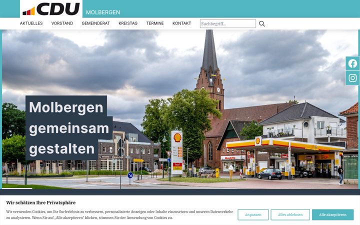 Skjermbilde av cdu-molbergen.de