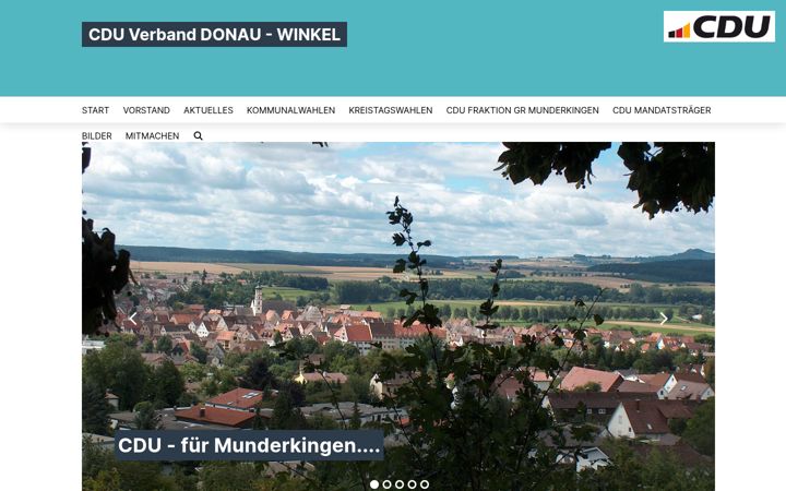 Screenshot stránky cdu-munderkingen.de