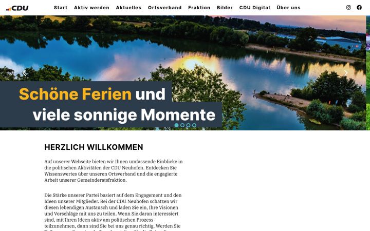 Screenshot stránky cdu-neuhofen.de